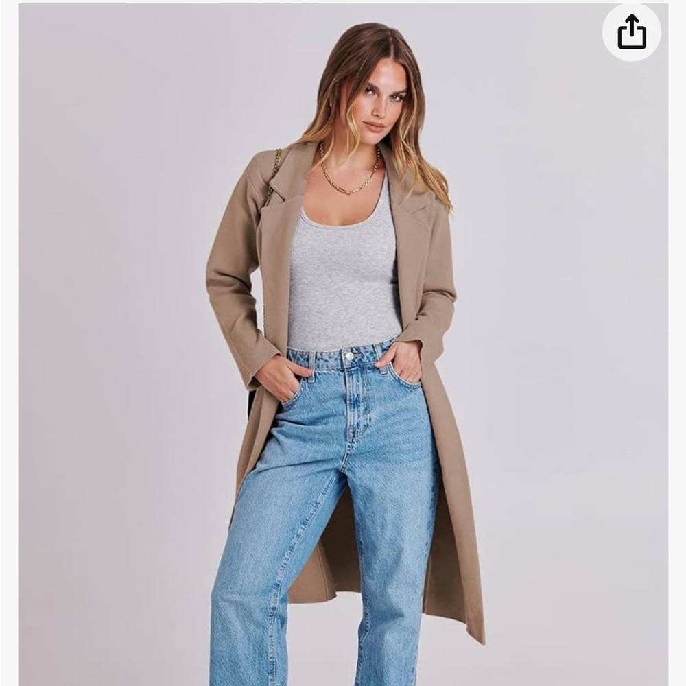 Long Cardigan Sweater Khaki